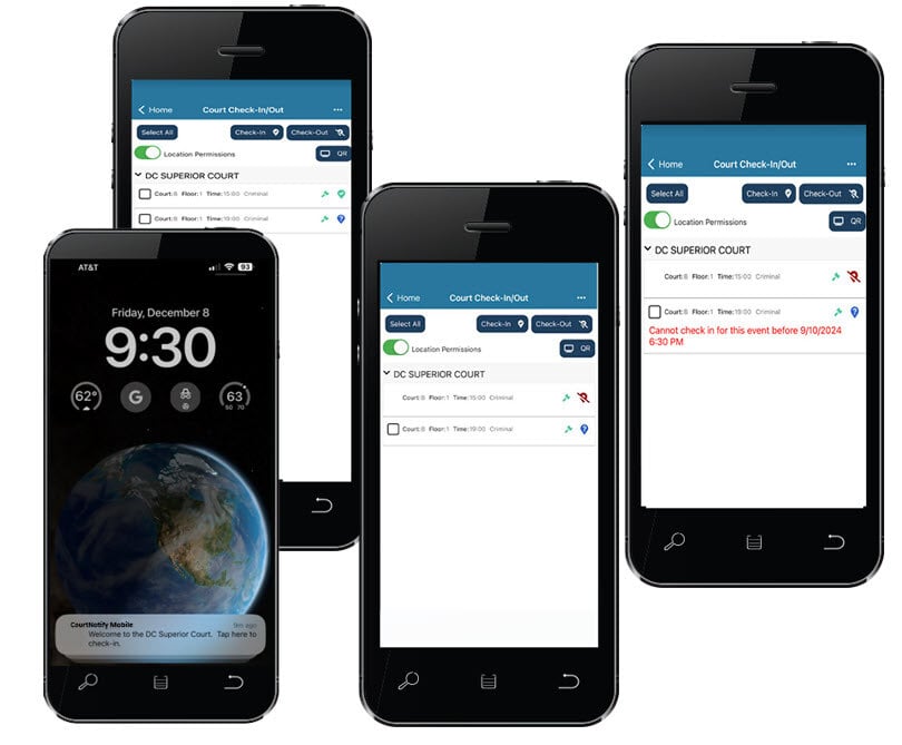 CourtNotify Mobile Geofencing