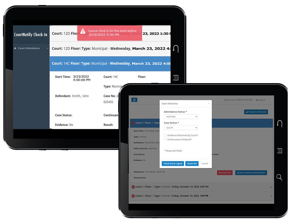 CourtNotify Attendance